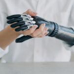 high tech carbon electronic hand modern technology 5zwabq7